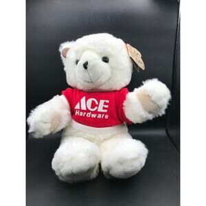 Cuddle Wit Soft & Cuddly White Bear With ACE Hardware Shirt NWT